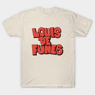 Louis de Funès Comic Typo Design - A Colorful Homage T-Shirt